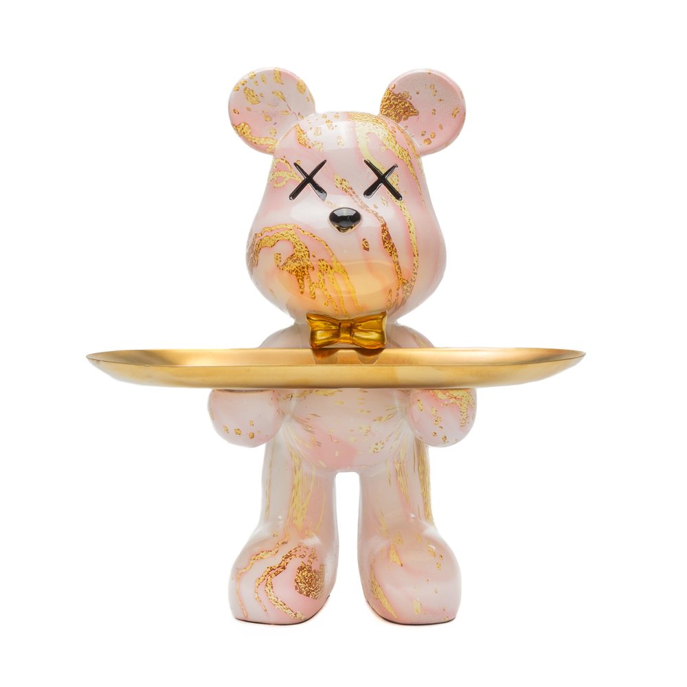 8" Pink Resin Statue