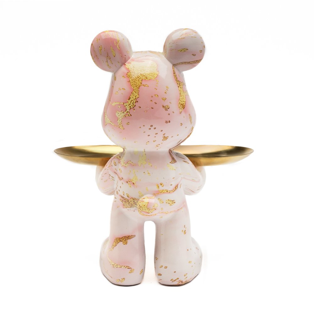 8" Pink Resin Statue