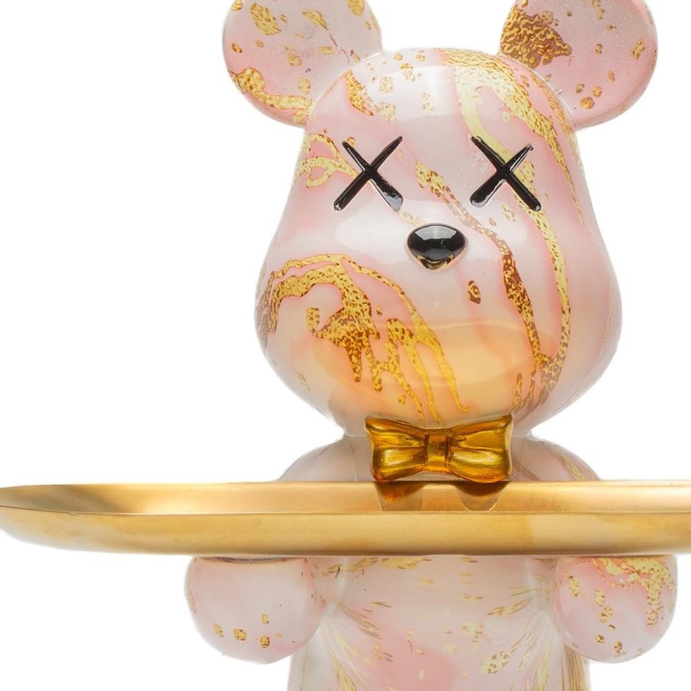 8" Pink Resin Statue