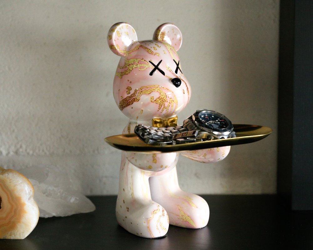 8" Pink Resin Statue