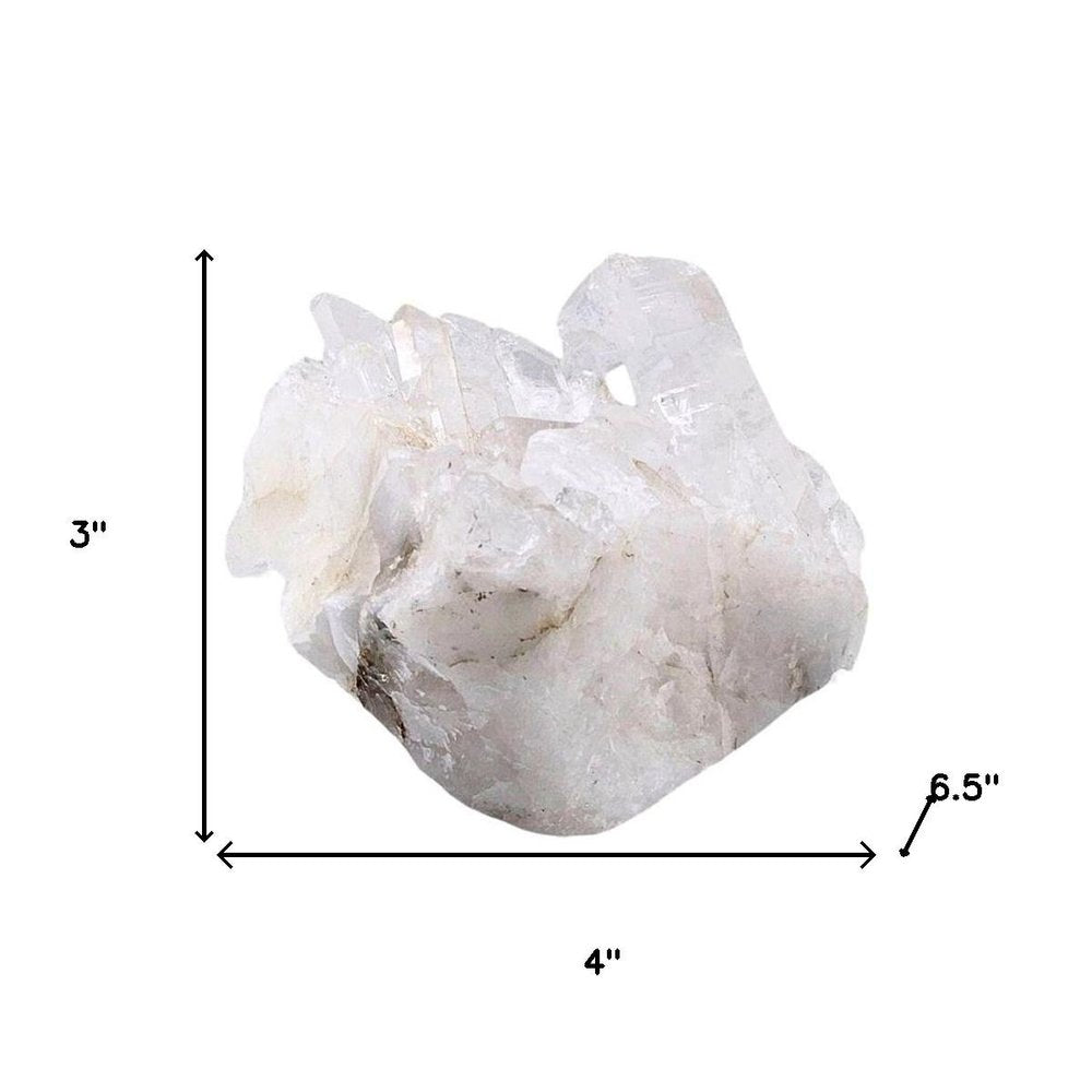 3" White Glass Crystal