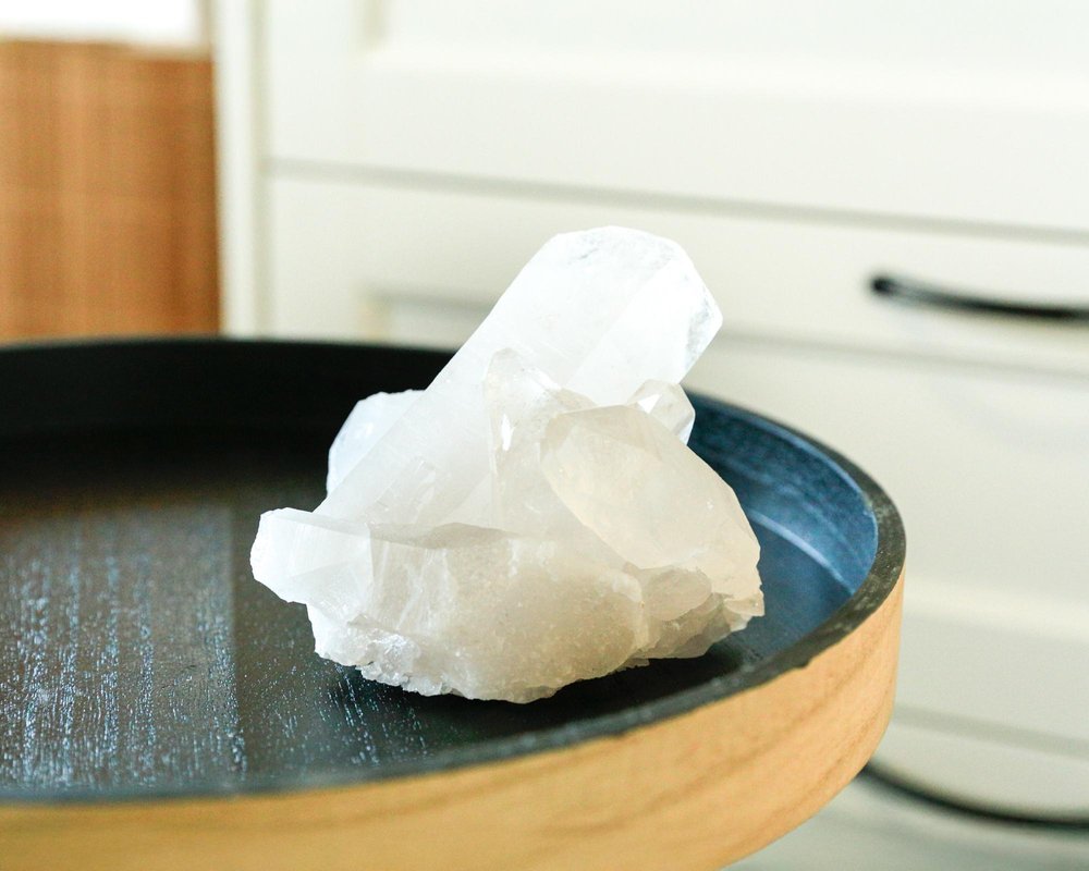 3" White Glass Crystal
