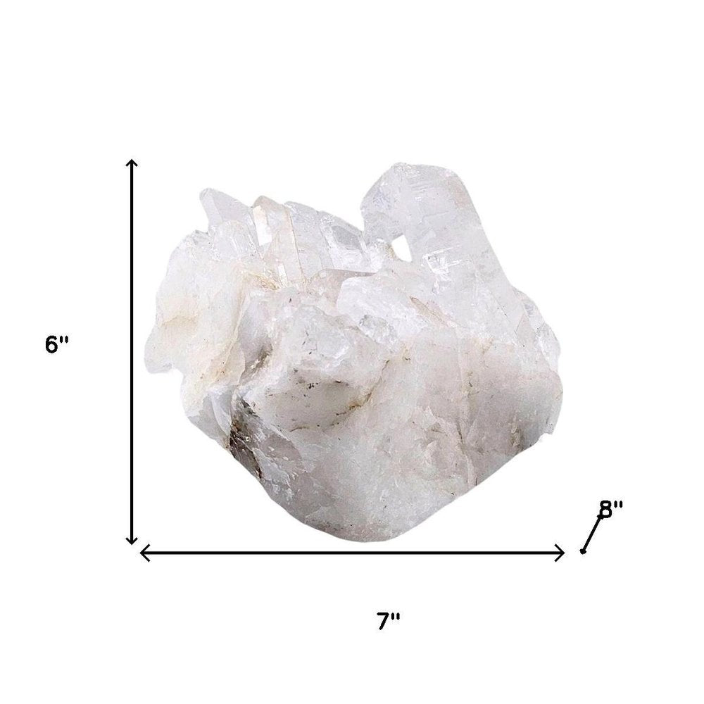 6" White Glass Crystal