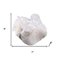 6" White Glass Crystal