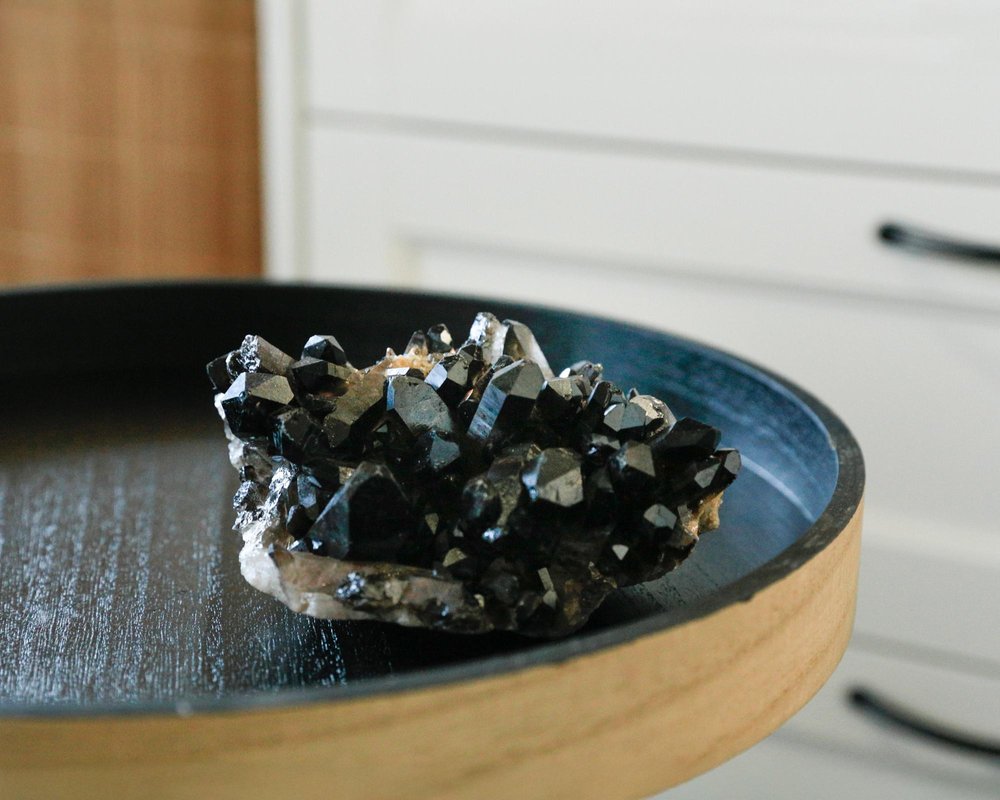 5" Black Glass Crystal