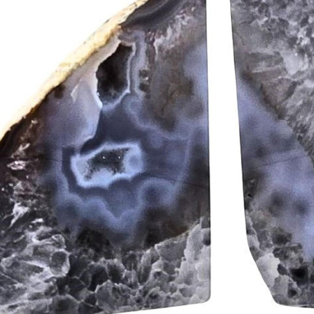 7" Gray Glass Crystal