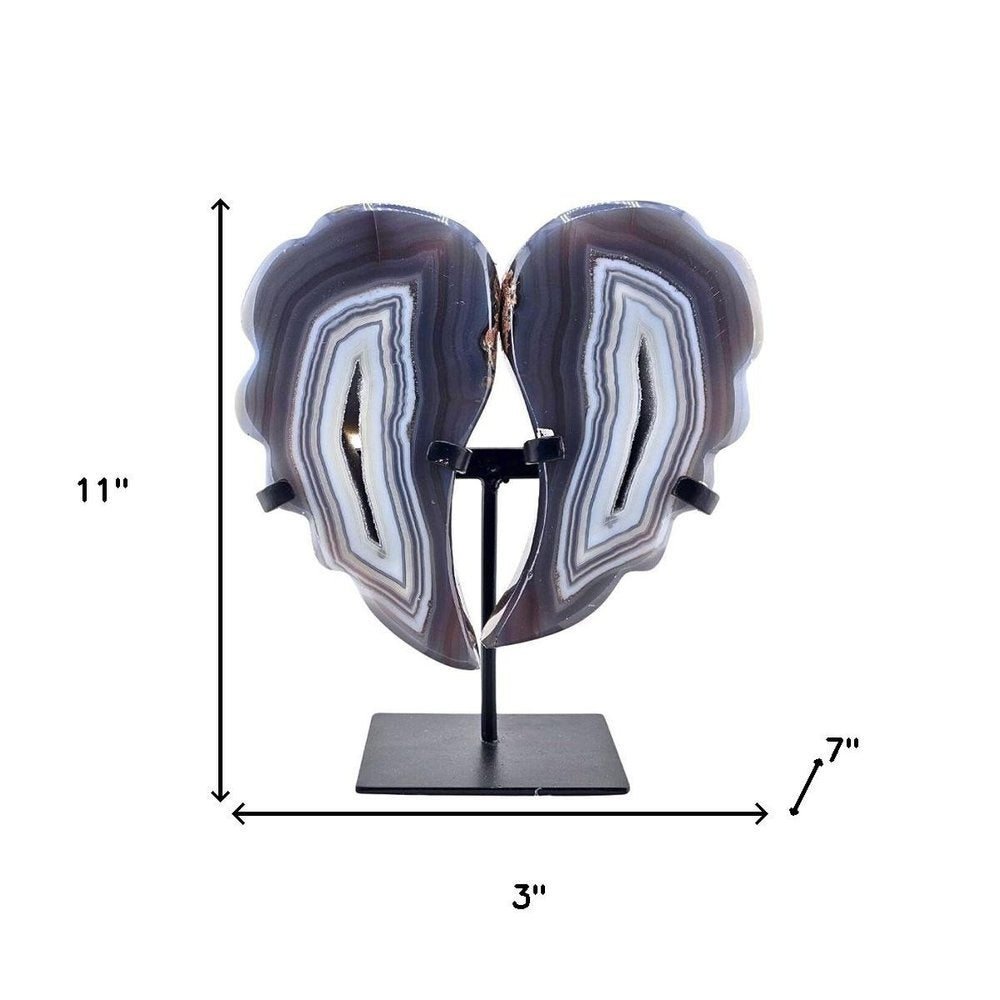 11" Gray Glass Crystal. Home product isolated on a plain white background, finished in gray glass.