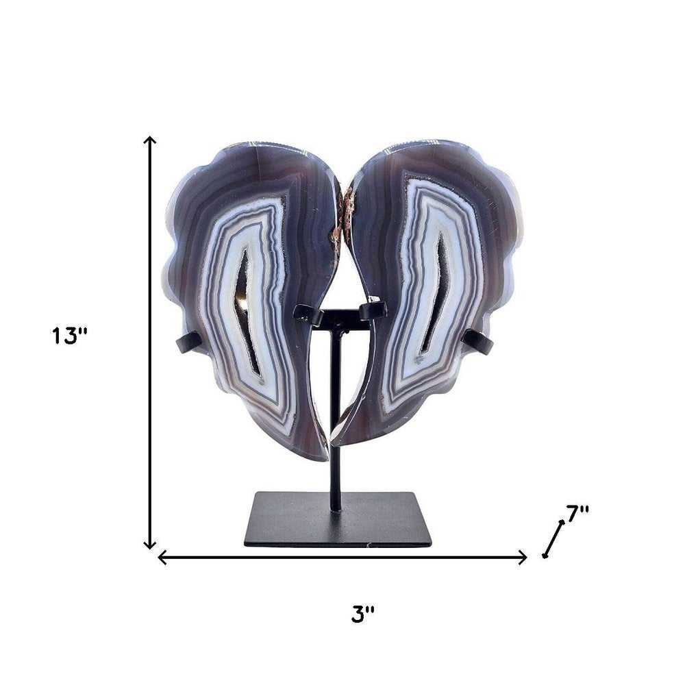 13" Gray Glass Crystal. Home product isolated on a plain white background, finished in gray glass.