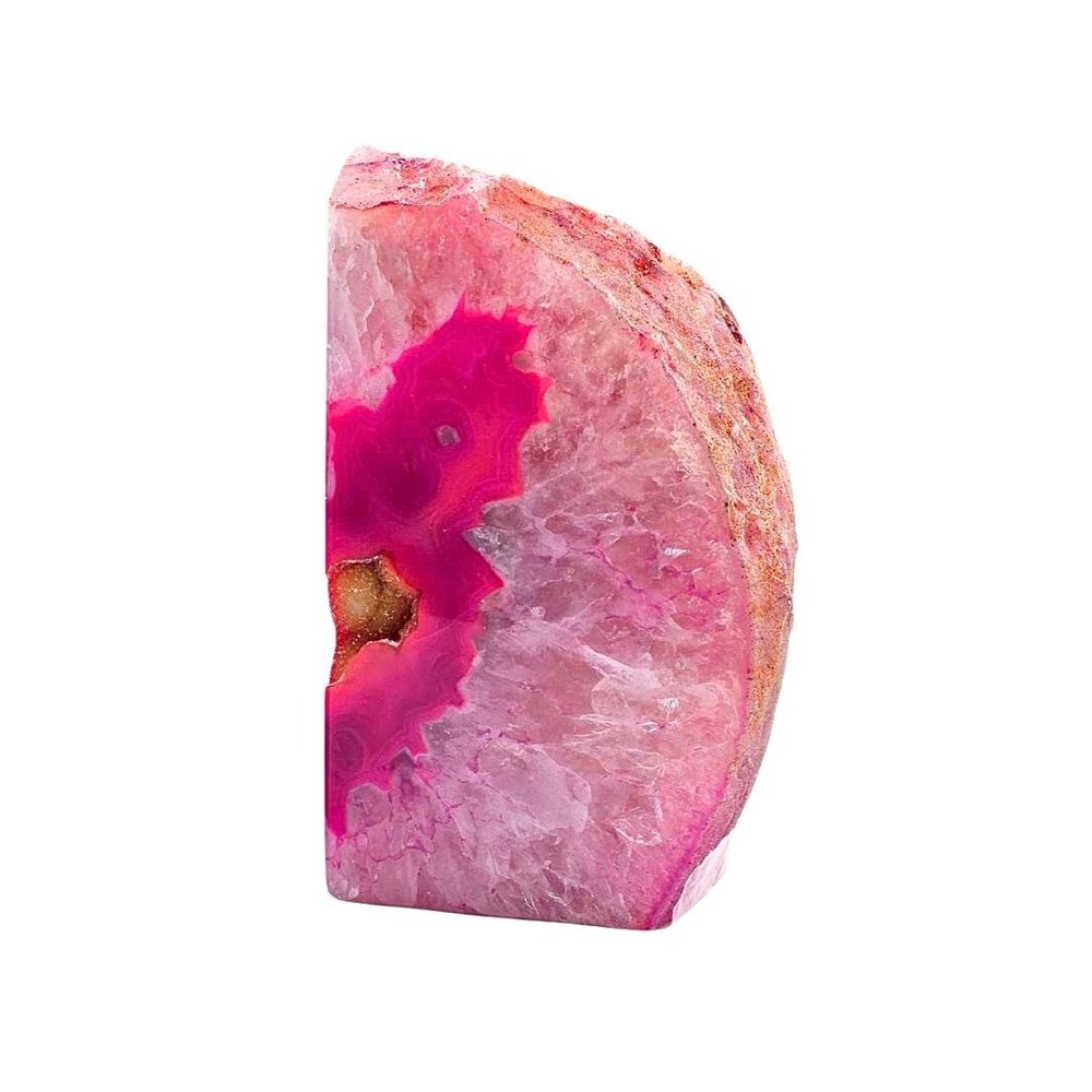 7" Pink Glass Crystal