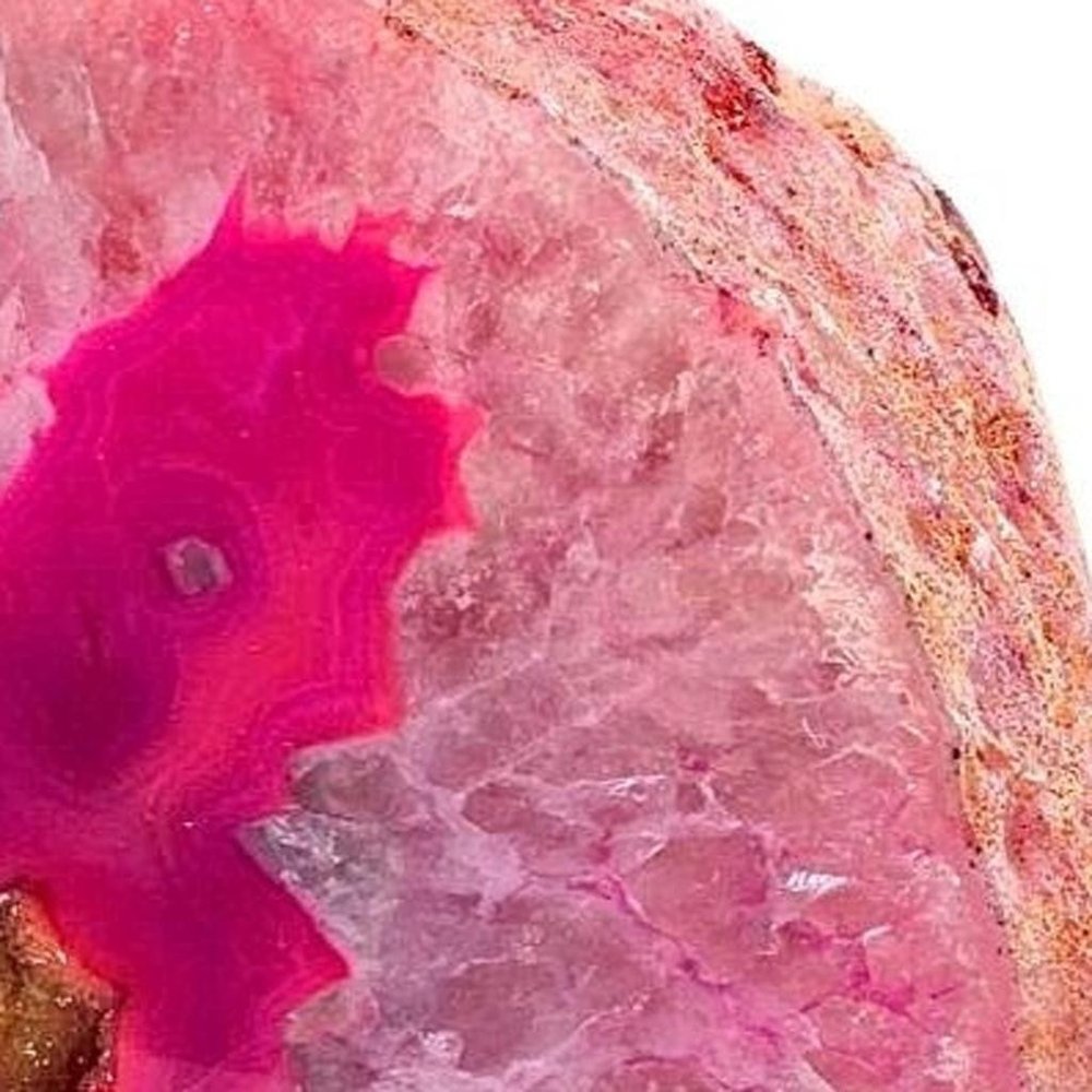 7" Pink Glass Crystal