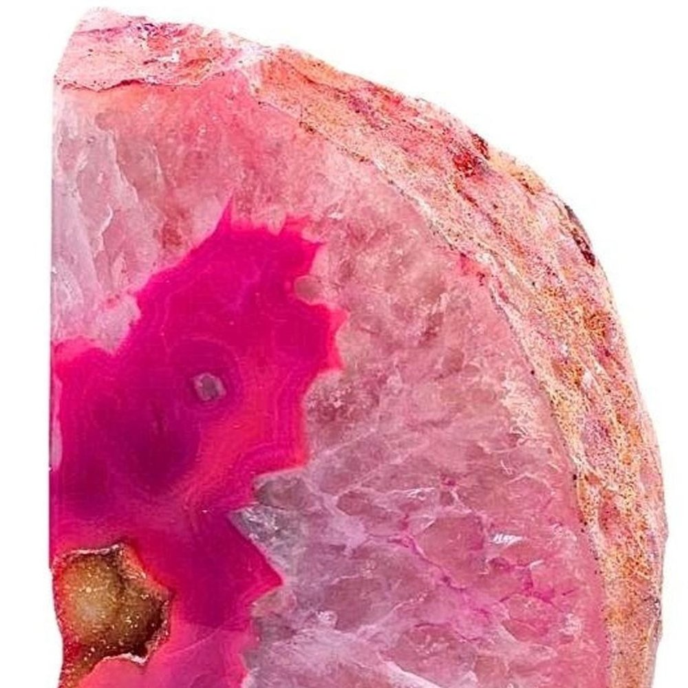 7" Pink Glass Crystal