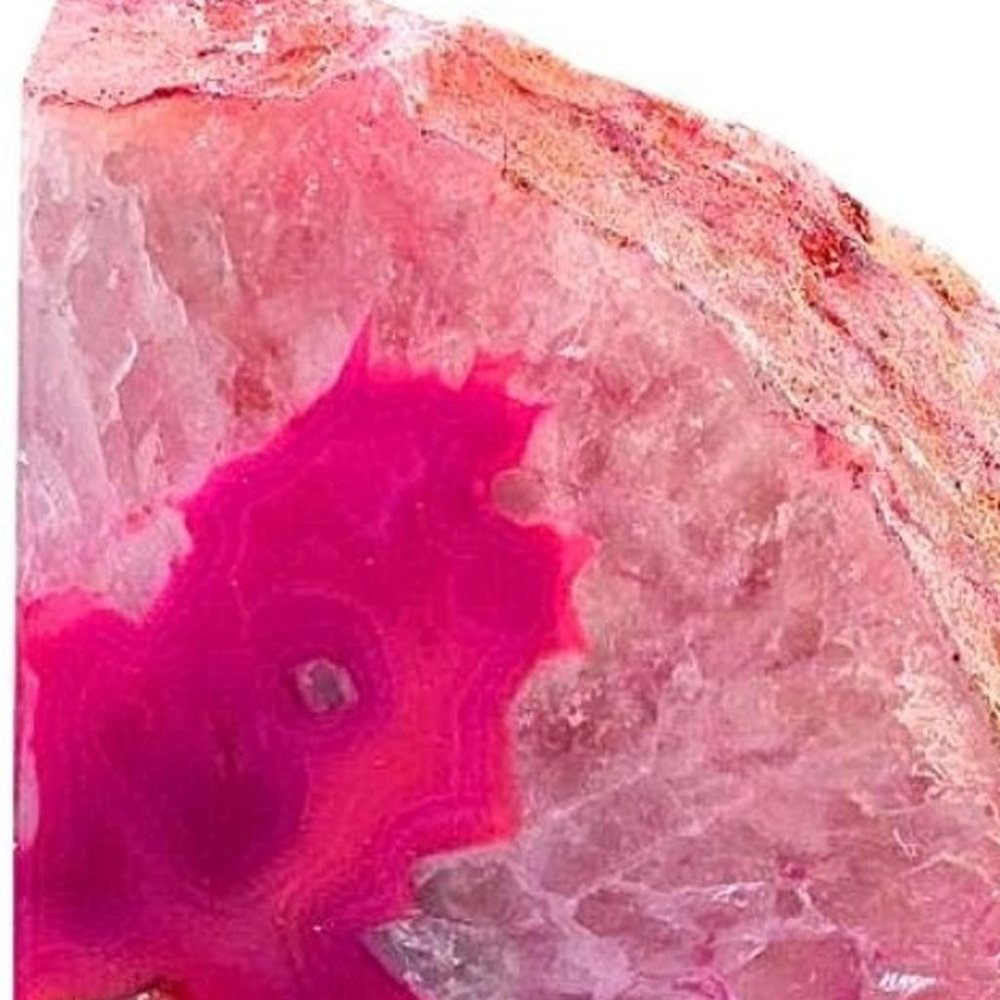 8" Pink Glass Crystal