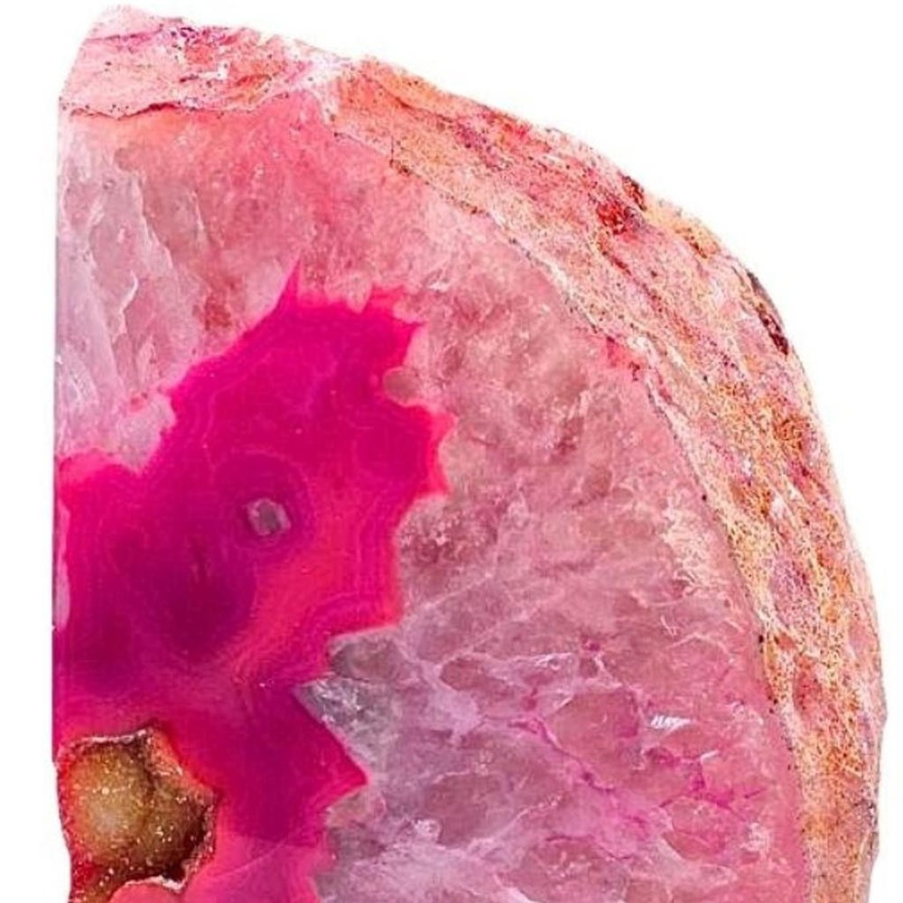 8" Pink Glass Crystal