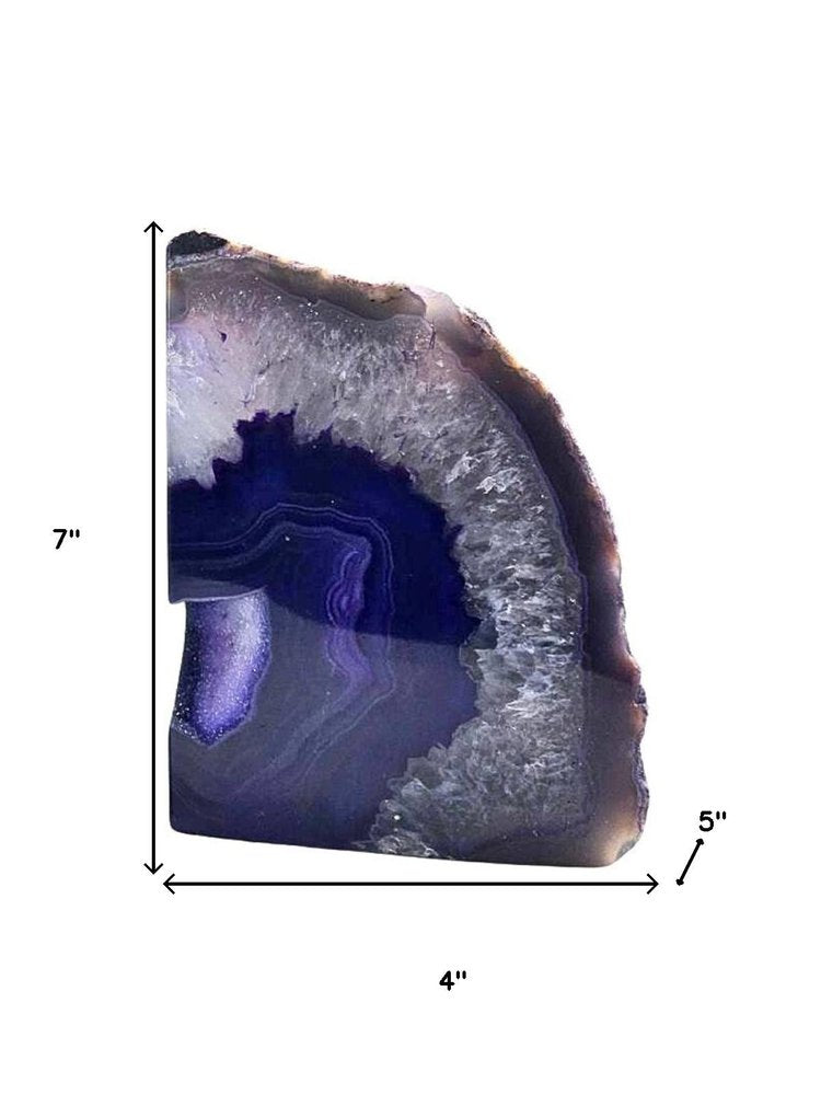 7" Purple Glass Crystal