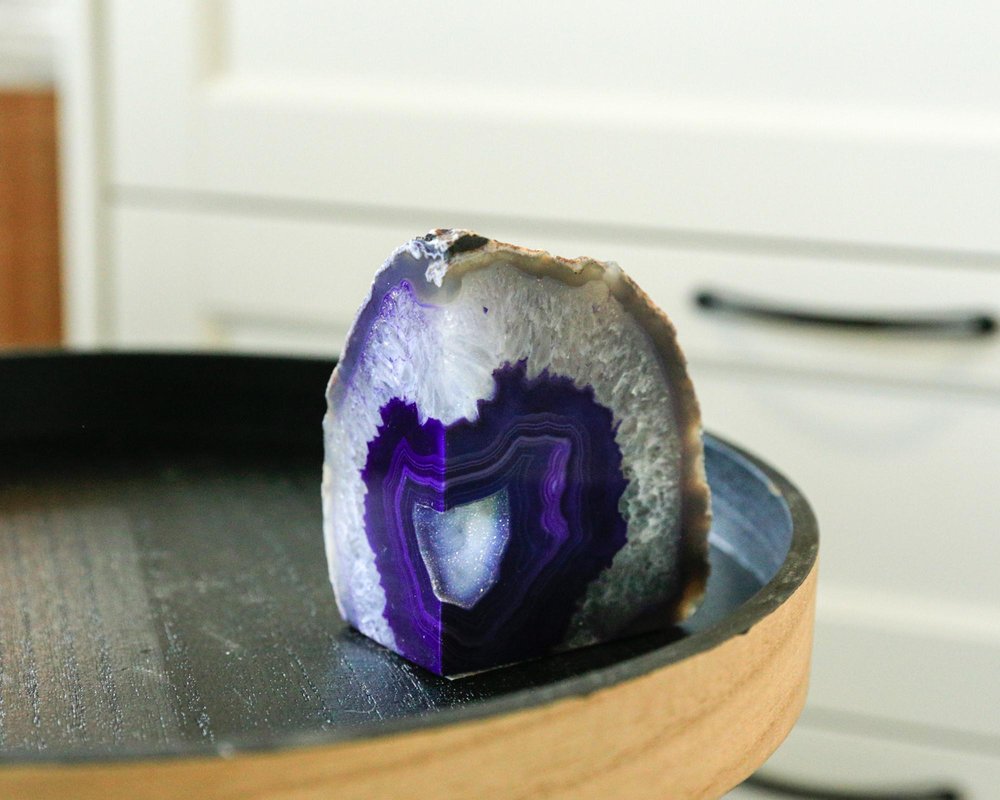 7" Purple Glass Crystal