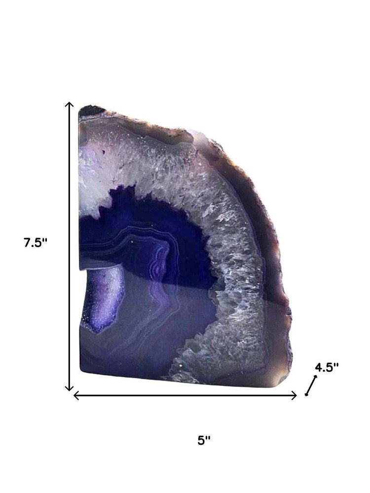 8" Purple Glass Crystal