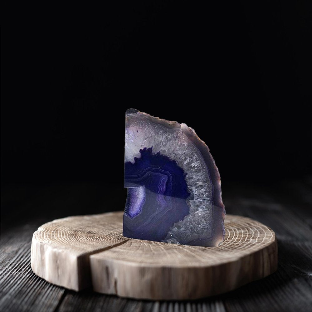 8" Purple Glass Crystal