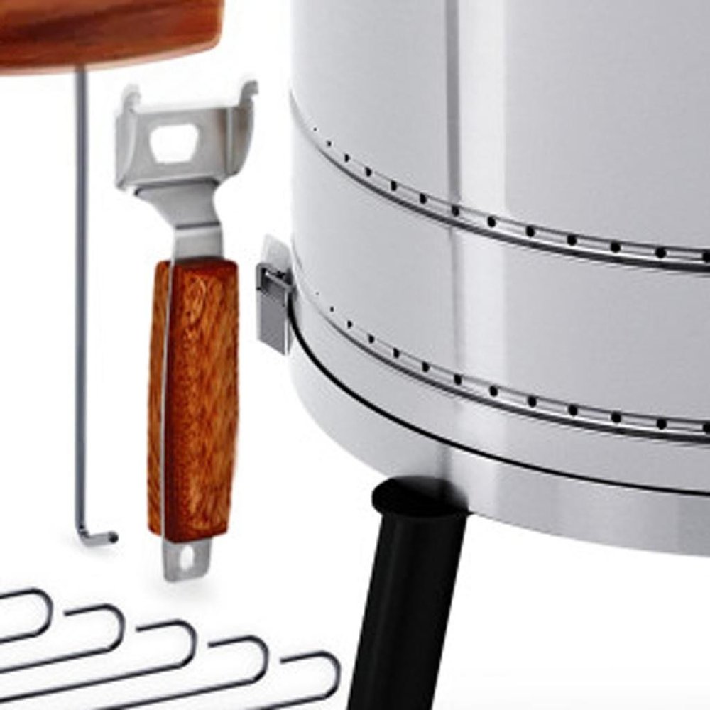 29" X 18" Silver Stainless Steel Portable Smoker Barrel