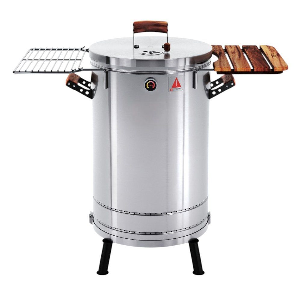 29" X 18" Silver Stainless Steel Portable Smoker Barrel