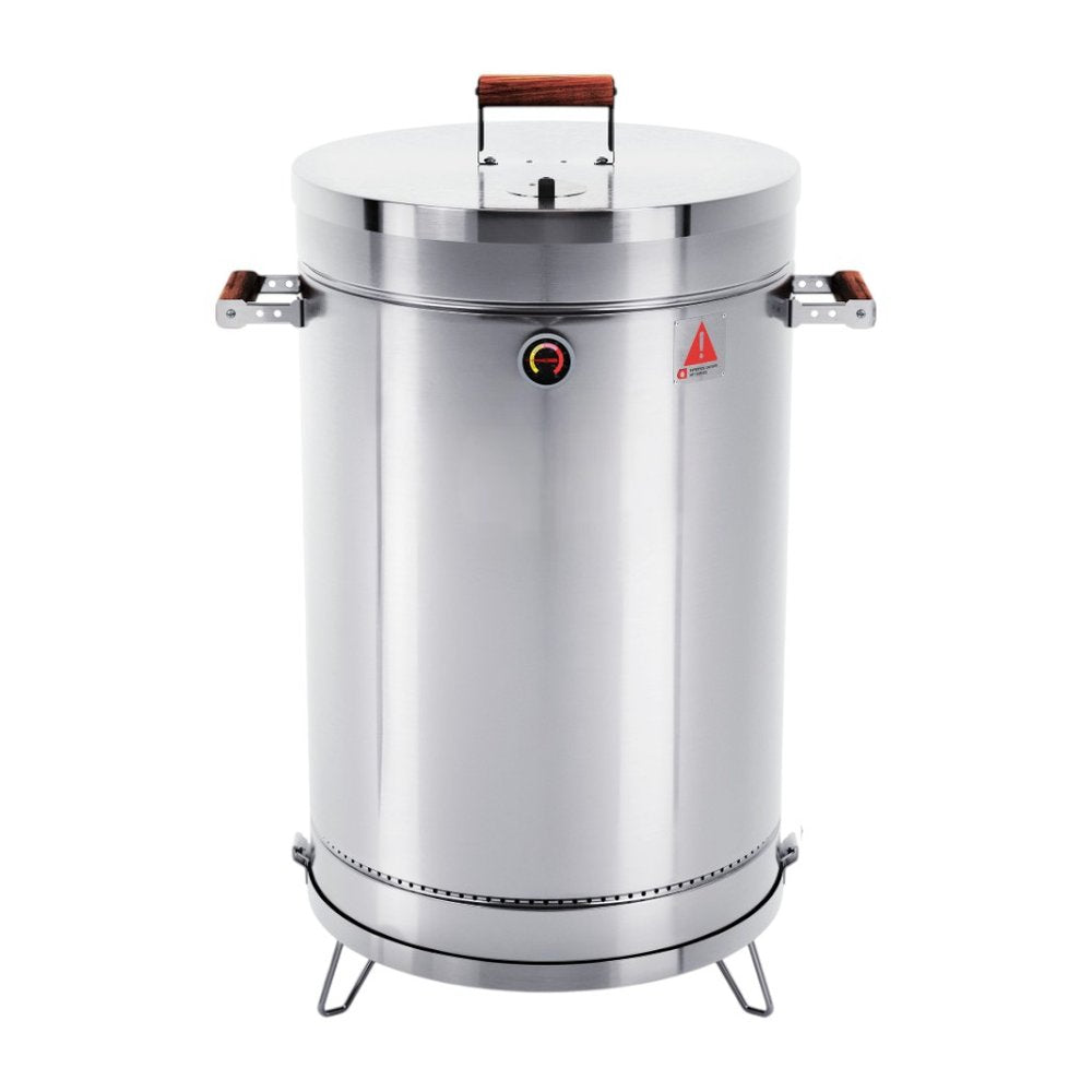 31" X 18" Silver Stainless Steel Portable Smoker Barrel