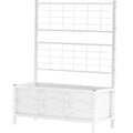 47" X 35" White Steel Rectangular Planter Box