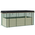 43" X 91" Beige Steel Rectangular Planter Box