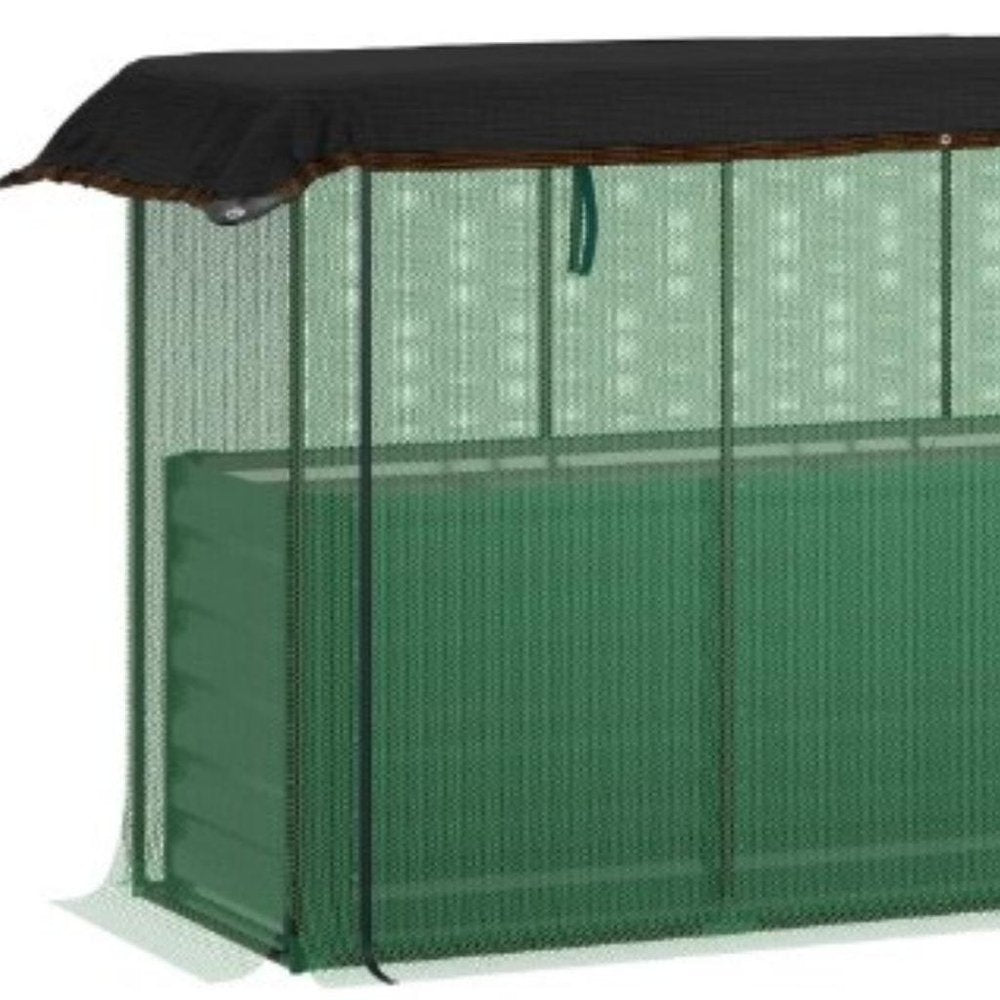 43" X 73" Green Steel Rectangular Planter Box