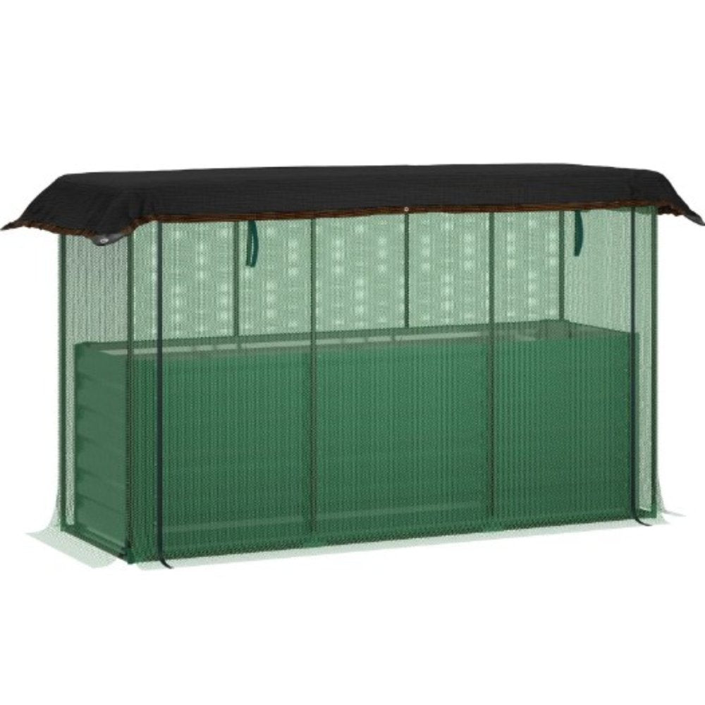 43" X 73" Green Steel Rectangular Planter Box