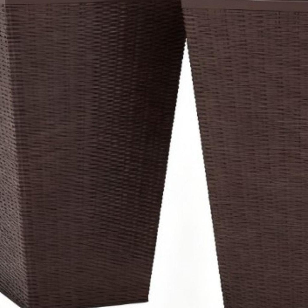 Set of Three Brown Recycled Plastic Rectangular Planter Box