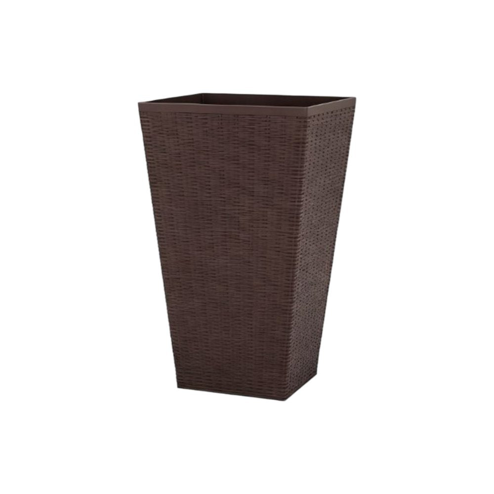 Set of Three Brown Recycled Plastic Rectangular Planter Box