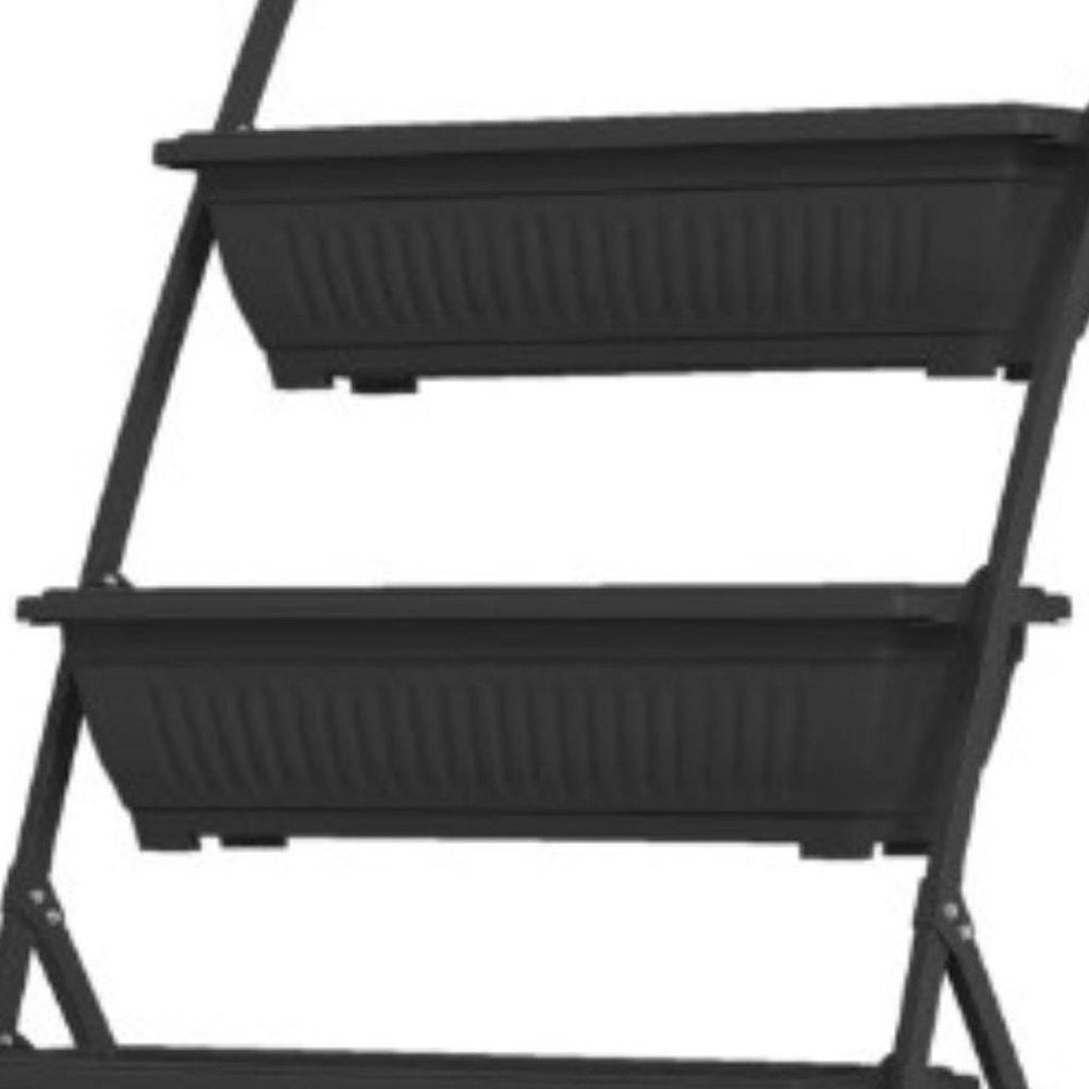 64" X 30" Black Recycled Plastic Rectangular Planter Box