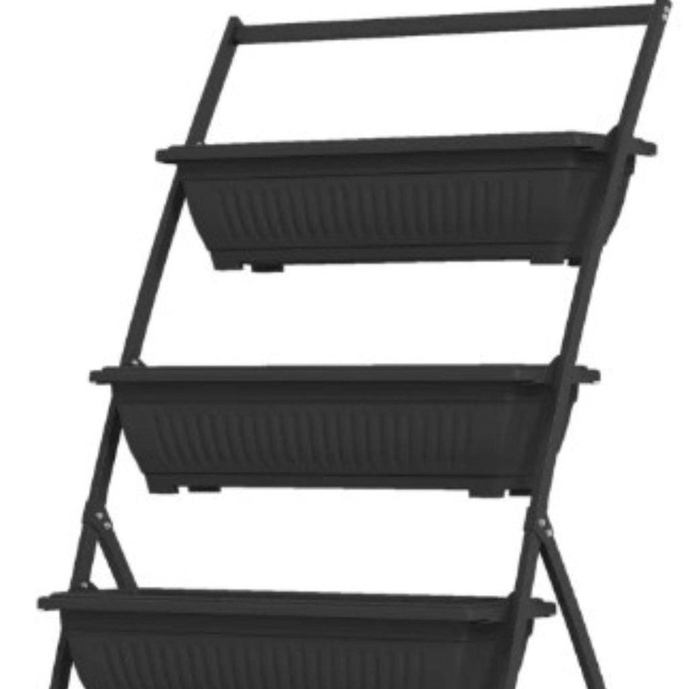 64" X 30" Black Recycled Plastic Rectangular Planter Box