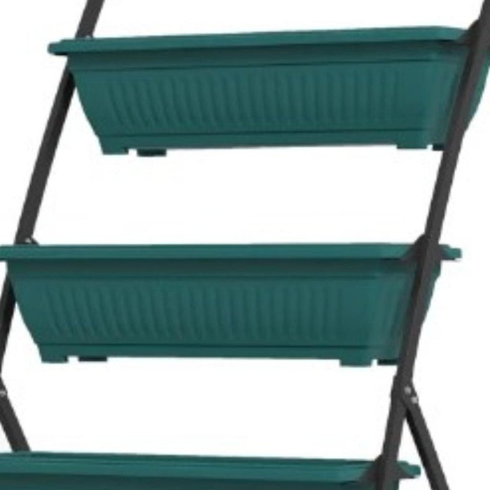 64" X 30" Green Recycled Plastic Rectangular Planter Box