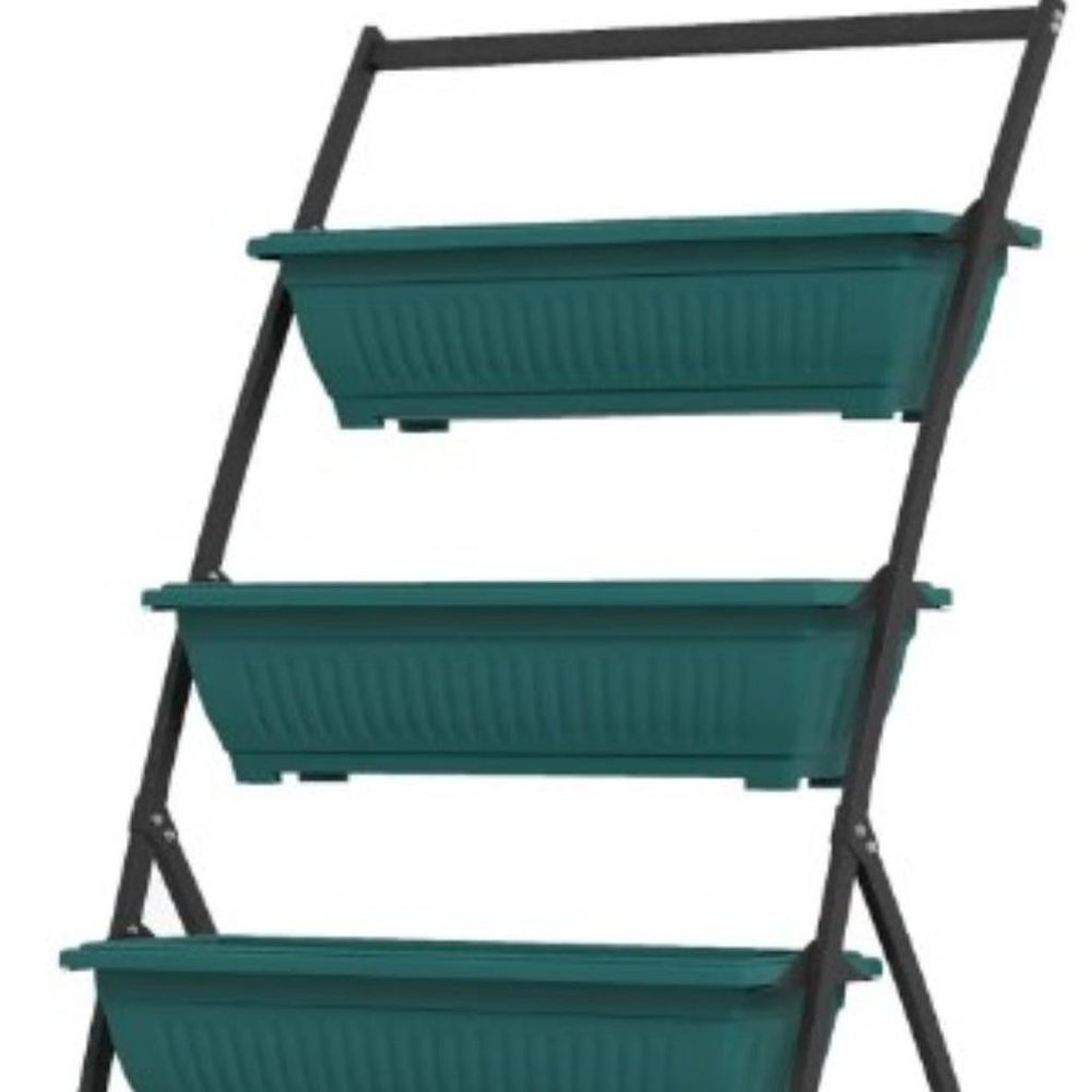 64" X 30" Green Recycled Plastic Rectangular Planter Box