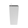 Set of Two White Recycled Plastic Rectangular Self Watering Planter Box on a white background