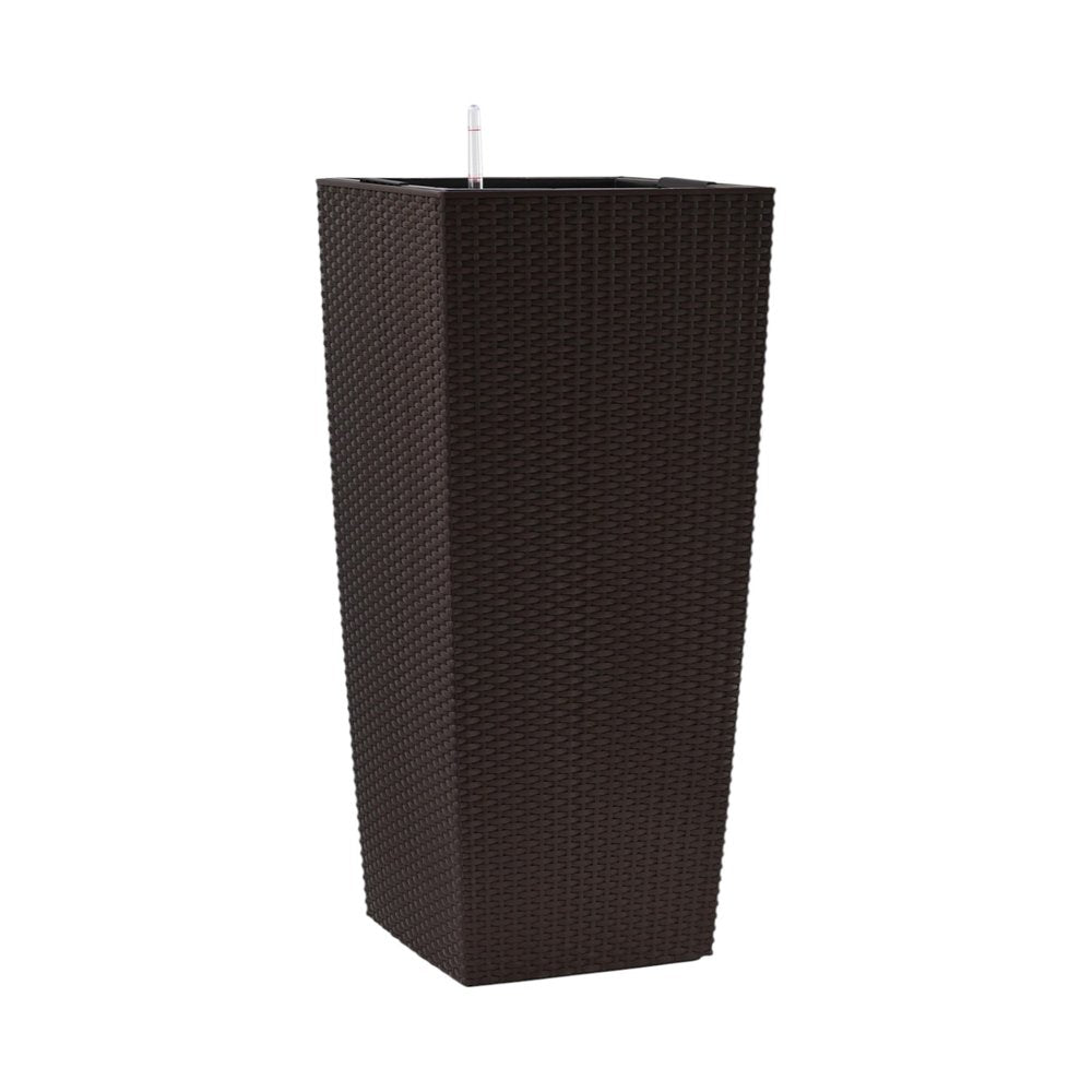 30" X 15" Brown Recycled Plastic Rectangular Self Watering Planter Box