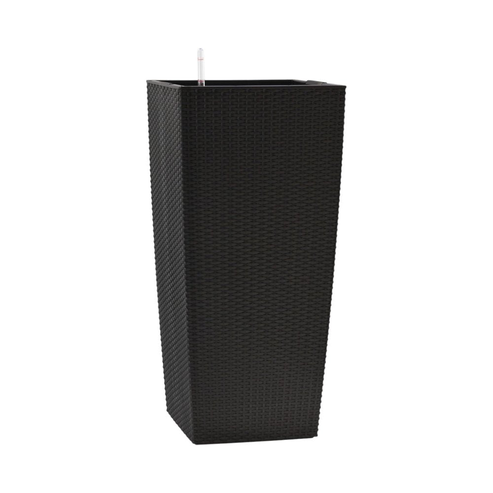 30" X 15" Black Recycled Plastic Rectangular Self Watering Planter Box