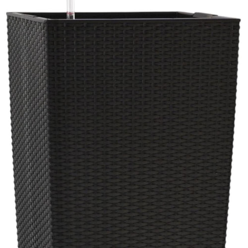 30" X 15" Black Recycled Plastic Rectangular Self Watering Planter Box