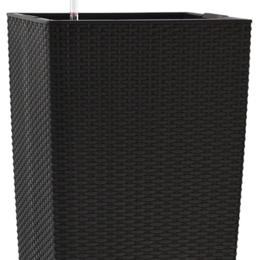 30" X 15" Black Recycled Plastic Rectangular Self Watering Planter Box