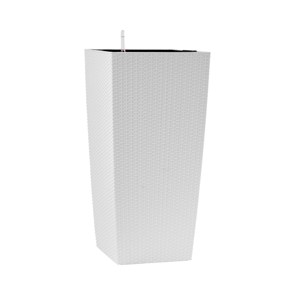 30" X 15" White Recycled Plastic Rectangular Self Watering Planter Box