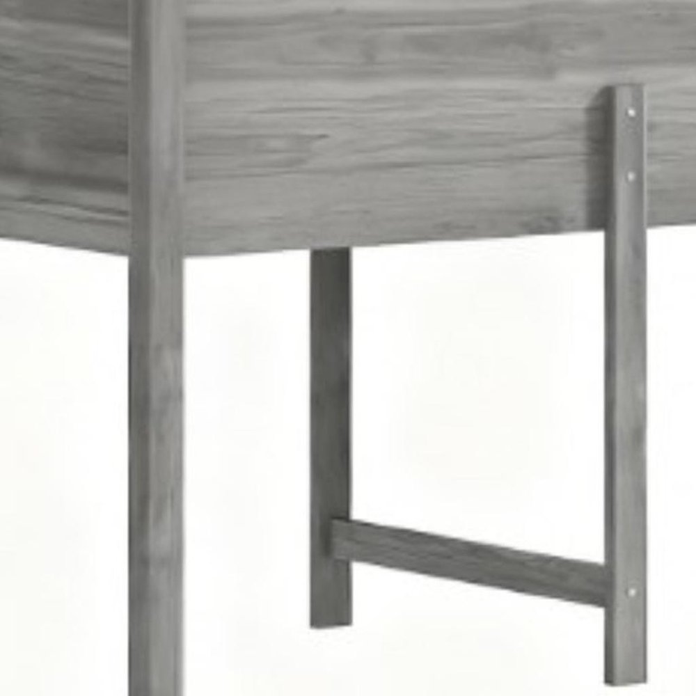 32" X 89" Light Gray Wood Rectangular Planter Box