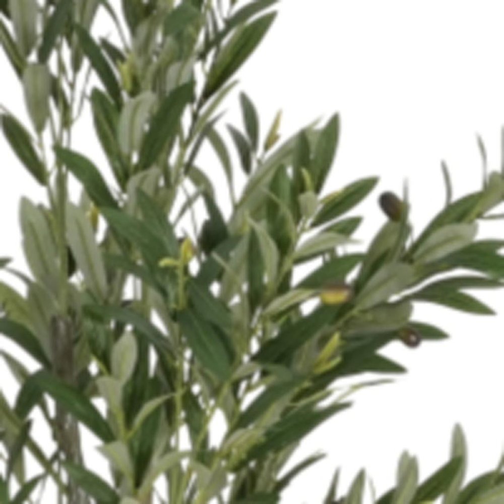 66" Green Artificial Olive Tree In Cylindrical Black Pot