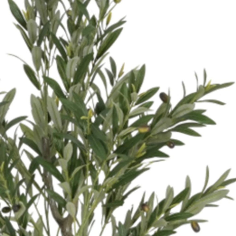 66" Green Artificial Olive Tree In Cylindrical Black Pot