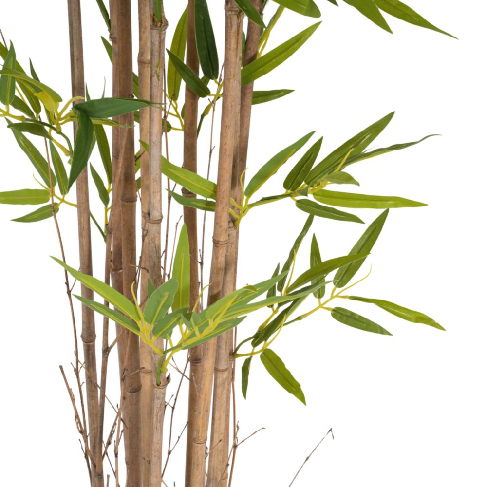 70" Green Artificial Bamboo Tree In Cylindrical Black Pot
