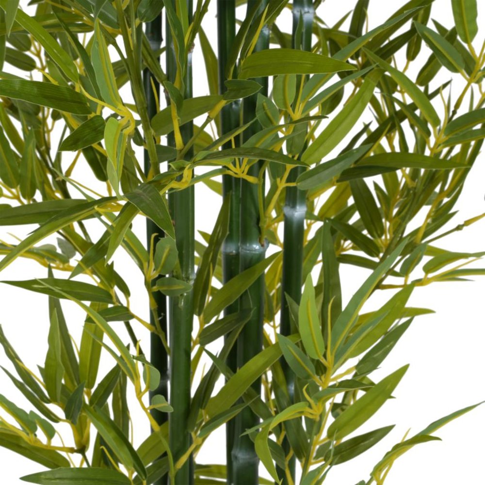 Set of Two 72" Green Artificial Bamboo Tree In Cylindrical Black Pot