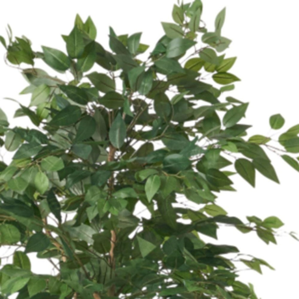 71" Green Artificial Ficus Tree In Cylindrical Black Pot