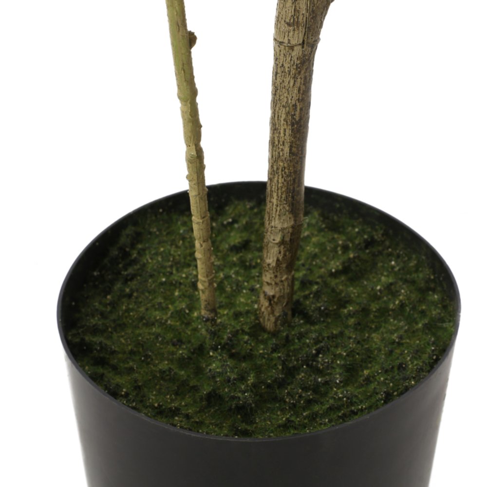 47" Green Artificial In Cylindrical Black Pot - 47.20" H x 19.70" W x 19.70" D