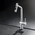 5" Silver Stainless Steel Bar Faucet photographed against a dark studio background in silver.