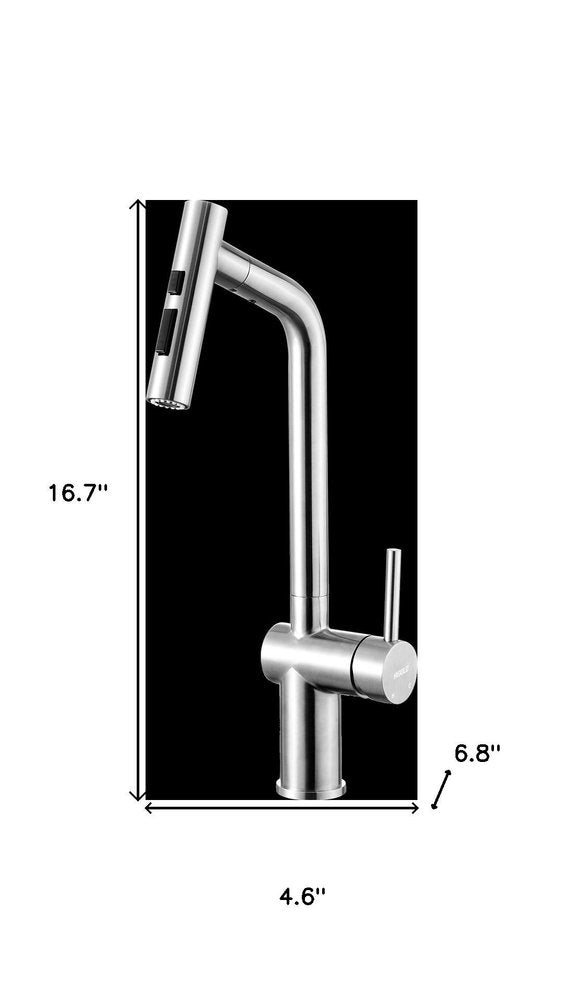 5" Silver Stainless Steel Bar Faucet