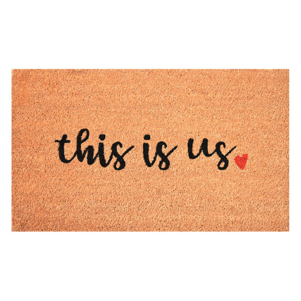 36" X 72" Brown And Black This is Us Outdoor Coir Door Mat